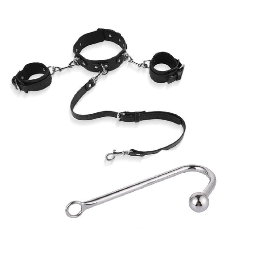 Elegant Beaded Anal and Hook Cuffs 5334 Collar with 0223